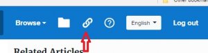 credo's toolbar with permalink indicated