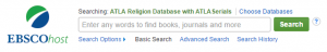 Image showing the search box on the ATLA page.
