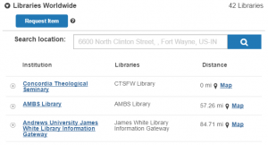 Example image of Libraries Worldwide holdings